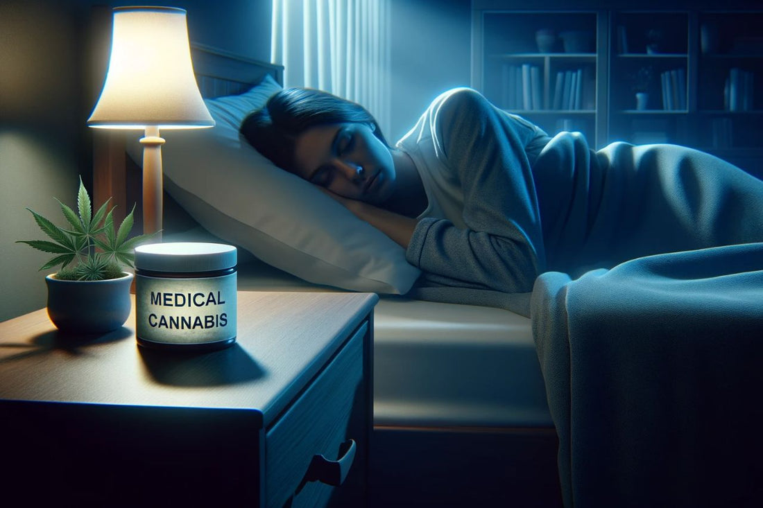 Woman sleeping in a room