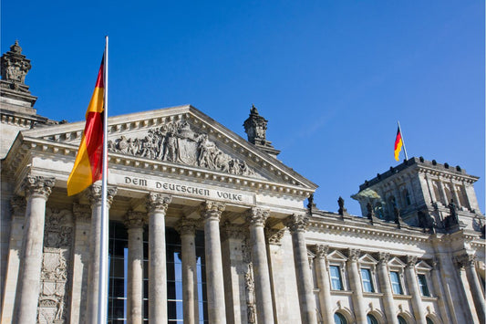 German Flag in the Reichstag building 