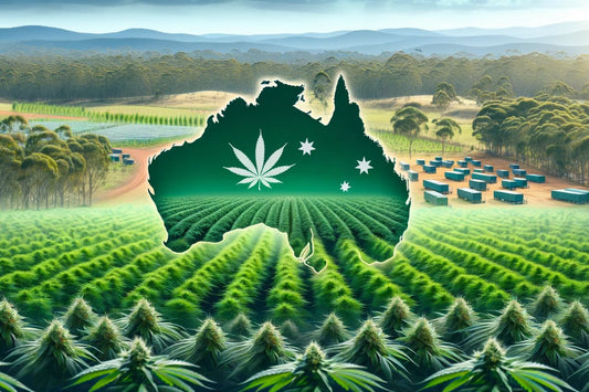 Map of Australia in Cannabis Farm