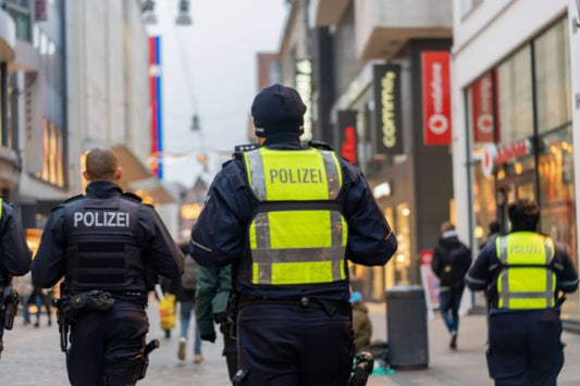 Police walking on the street