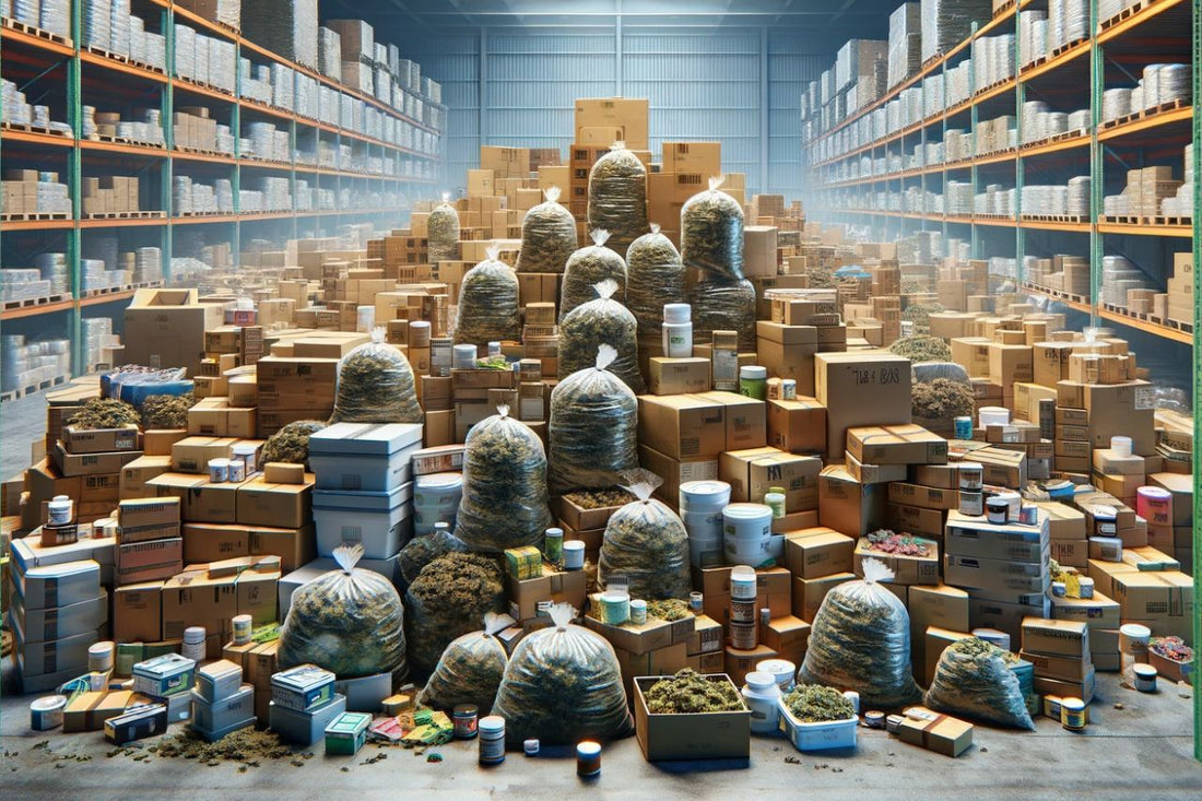 Storage room full of cannabis