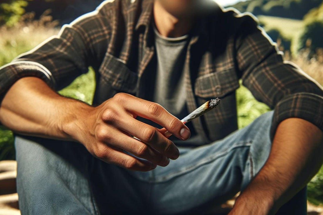 A man holding a cannabis