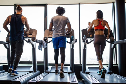 young people running on a treadmill 