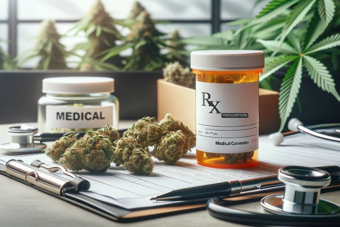 Medical cannabis at a doctors table