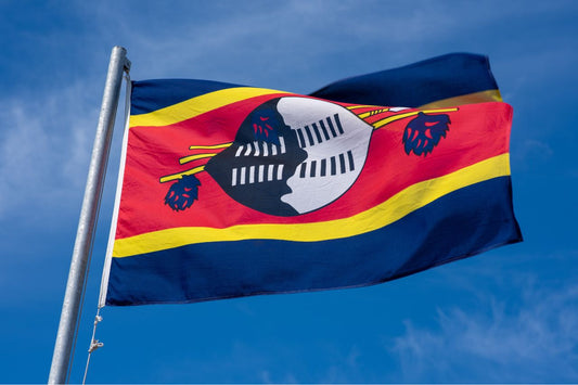 Waving flag of Eswatini