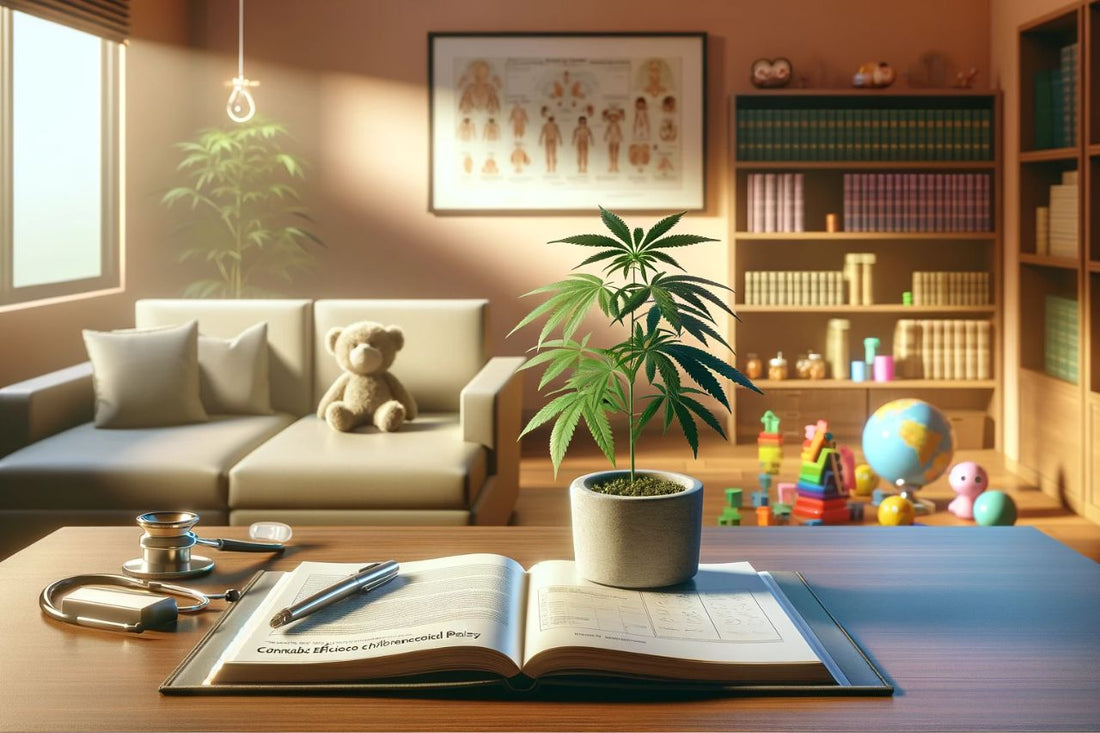 Cannabis plant on a table