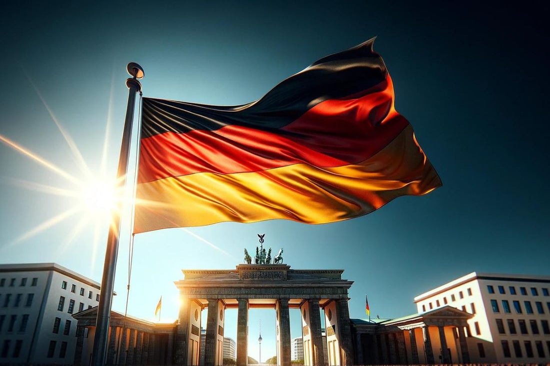 Waving German flag