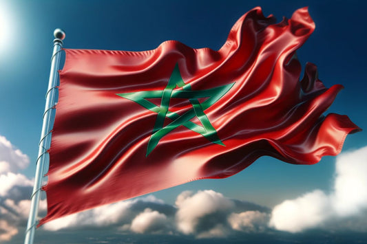 waving flag of Morocco