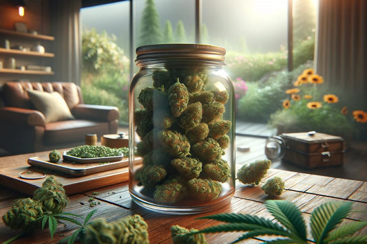 A jar of cannabis 