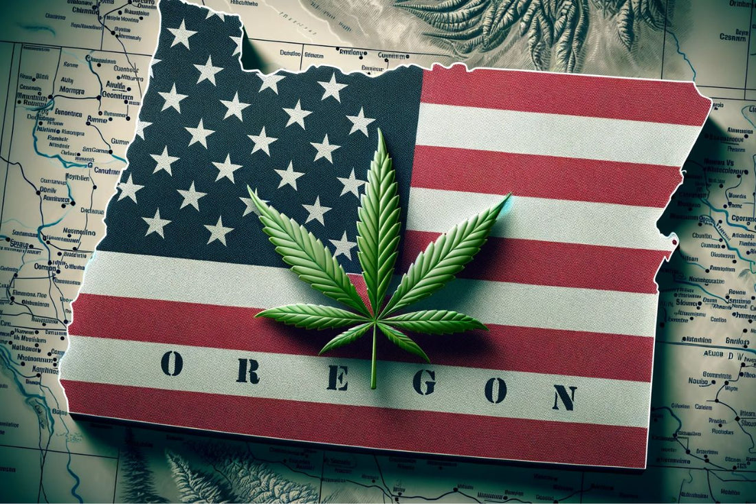 Flag of USA, Cannabis, Oregon