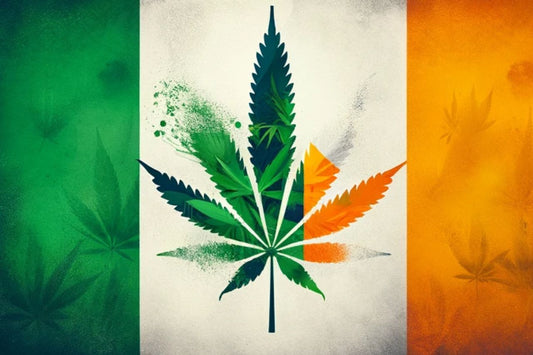 Color of the Irish Flag and a Cannabis Leaf