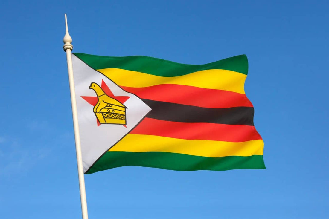 flag of Zimbabwe waving