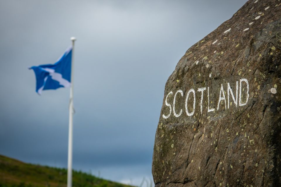 Waving flag of Scotland