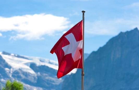 Waving Swiss flag