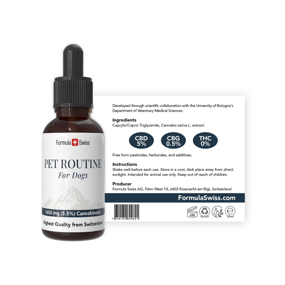 Huisdierroutine Voor Honden CBD Olie 5% CBD