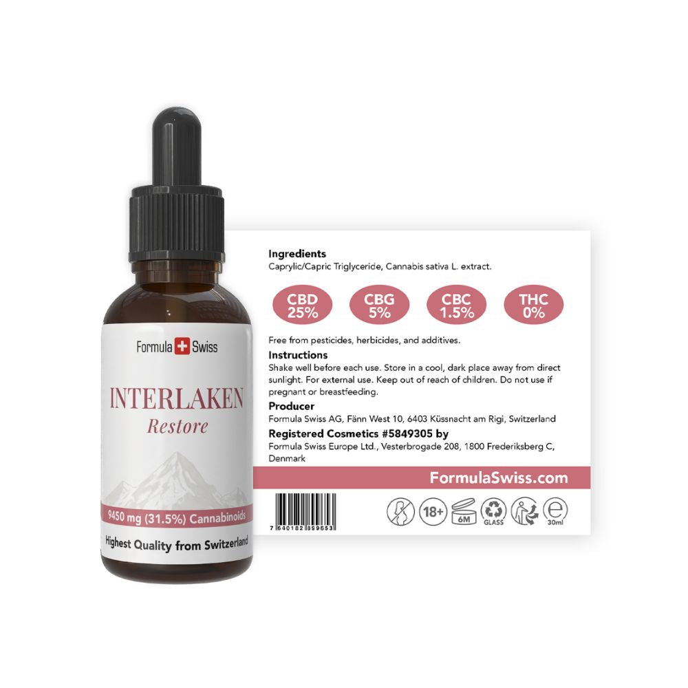 Interlaken Restore - 30 ml CBD olie