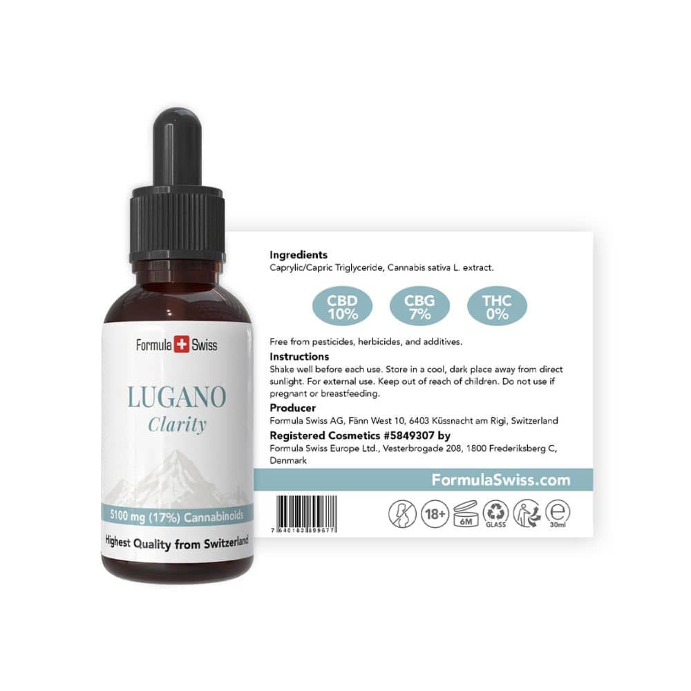 Lugano Clarity - 30 ml CBD olie