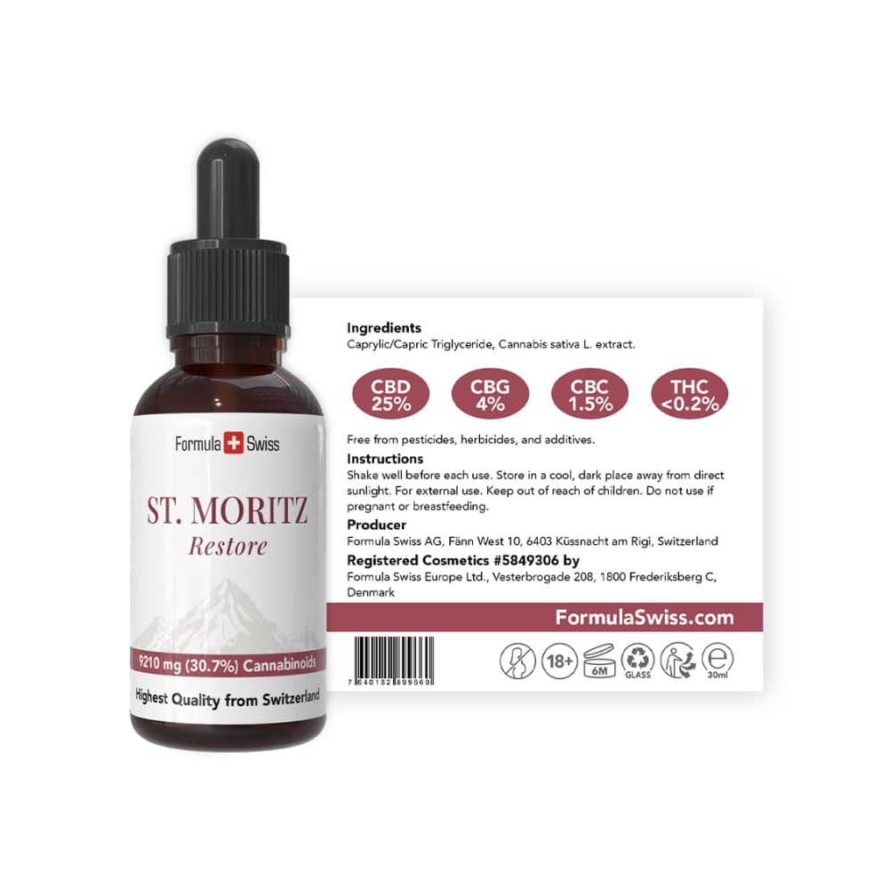 St. Moritz Restore - 30 ml CBD-olie